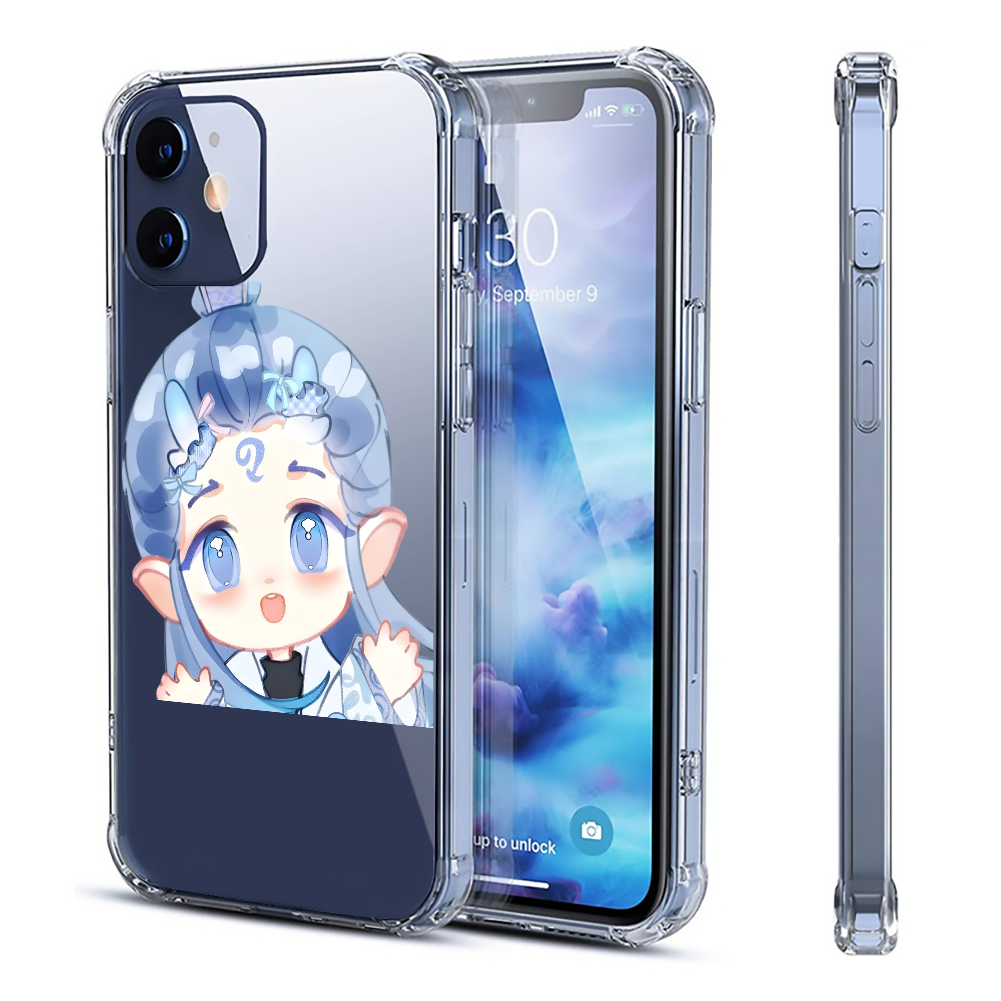 （画像用） Ne Zha 2 ナタ 魔童の大暴れ 【iPhone 12シリーズ対応】透明スマホケース（クリアソフトケース）